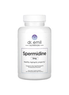 DR EMIL NUTRITION Dr. Emil Nutrition, Spermidine, 5 mg, 60 Capsules (2.5 mg per Capsule)  - Image 1