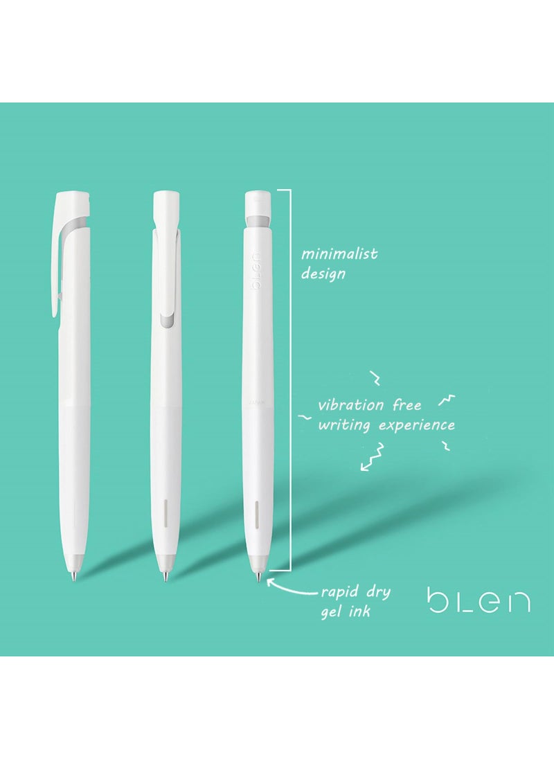 ZEBRA Zebra Pen bLen Retractable Gel Pen, White Barrel, Medium Point, 0.7mm, Black Ink, (41402), 2-Count (Pack of 1)  - Image 3