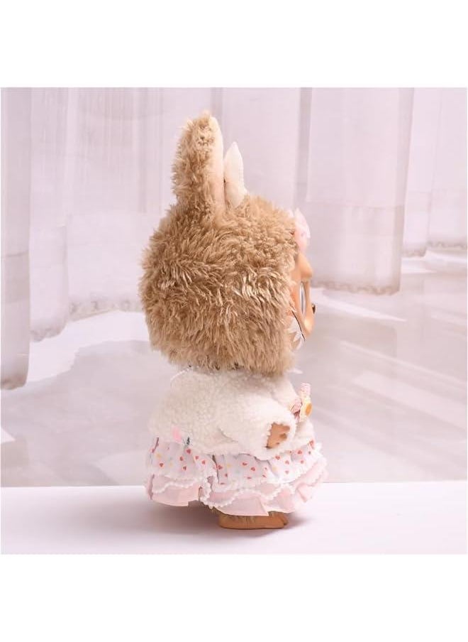 Arabest 38cm Doll Clothes Suitable for 38cm /15in labubu Dolls Accessories 4hairbin+1dress+1bag+1coat+1scarf No Doll  - Image 5