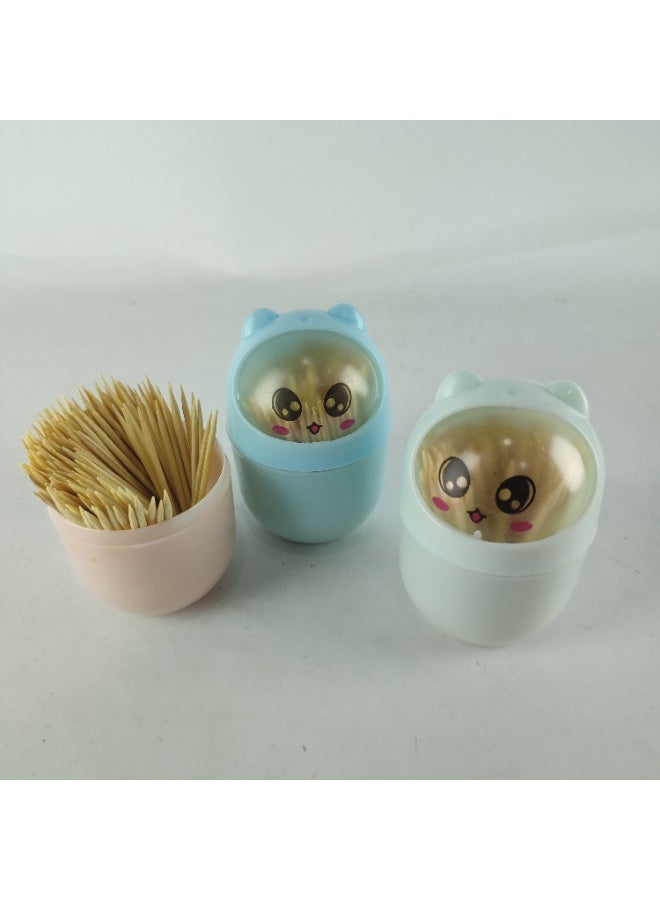 خلة اسنان خشب طبية - عدد قطعتين - عود خشب لتنظيف الاسنان - لالتقاط الفواكه او للتزين - استخدامات متعددة - Image 1