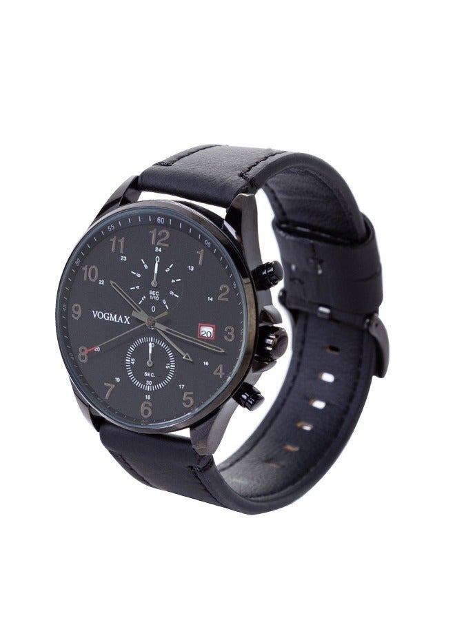 VOGMAX Wrist Watches For Men Waterproof Luxury Creative Leather Watch - Image 2