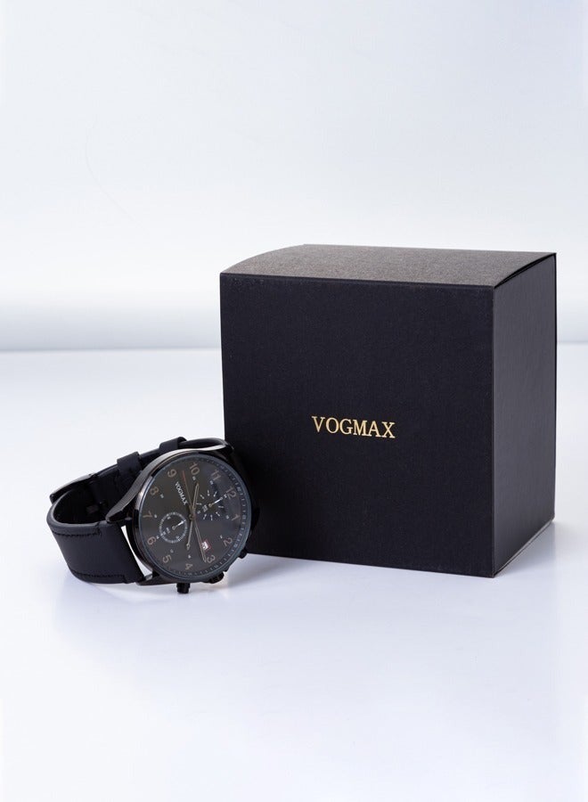 VOGMAX Wrist Watches For Men Waterproof Luxury Creative Leather Watch - Image 3