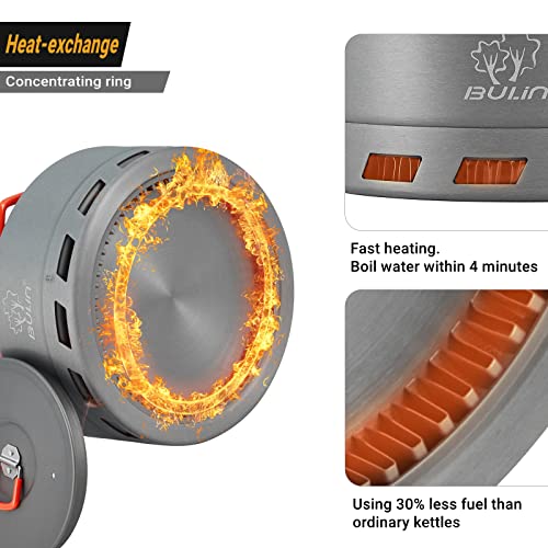 Bulin Camping Kettle 1.6L Heat Exchange Camp Tea Coffee Pot Lightweight Outdoor Hiking Gear Portable Teapot - Image 4