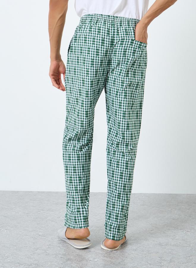 Styli Men Checkered Cotton Pyjama - Image 4