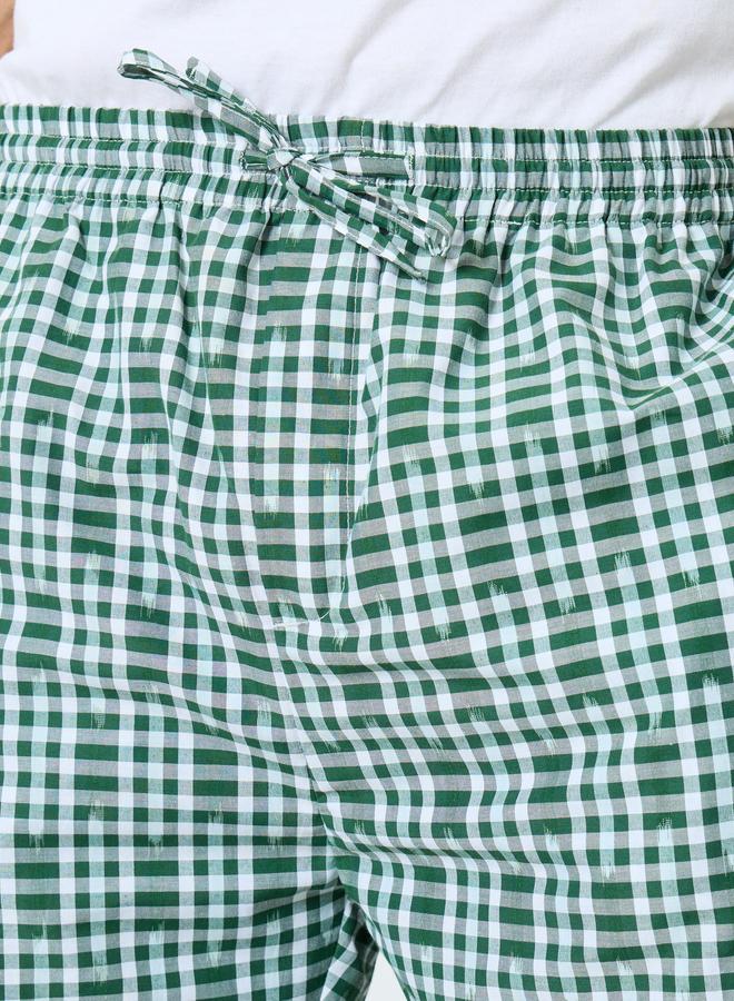 Styli Men Checkered Cotton Pyjama - Image 3