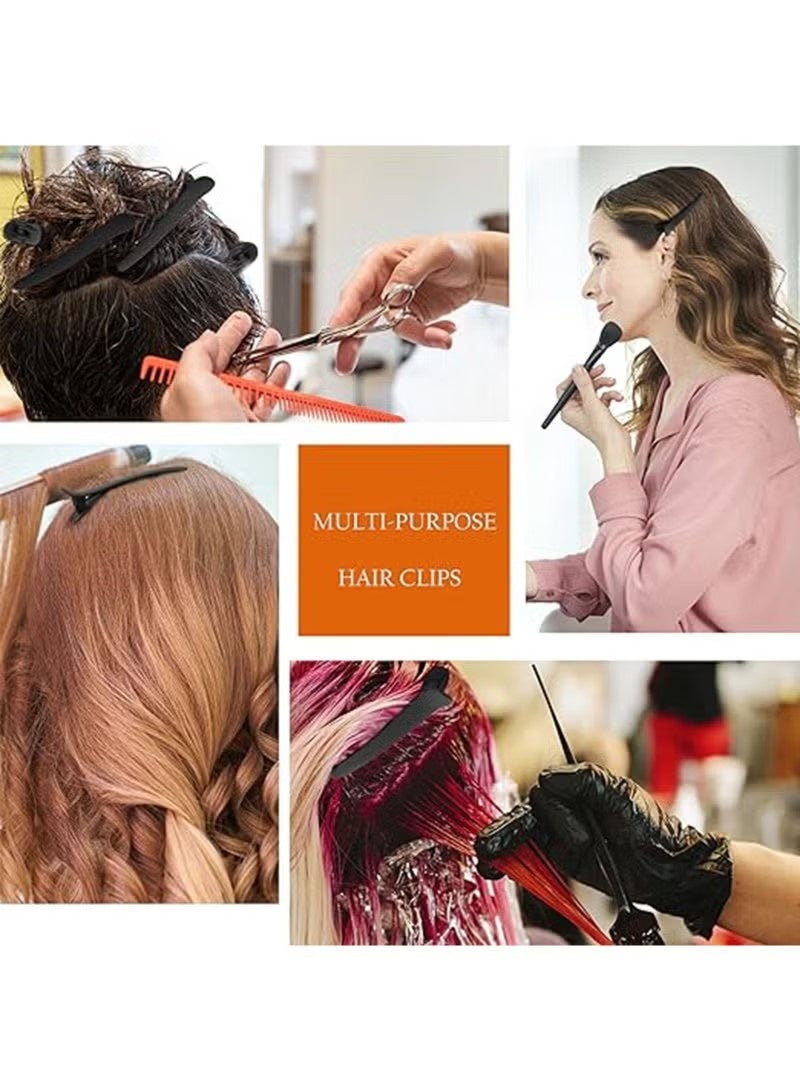 12Pcs Duck Bill Hair Clip, 3.6 Inch Matte Alligator Hair Clips, Hair Barrettes, Hair Styling Hairdressing Accessories, 1pcs Antistatic Tai Comb(Black) - Image 2