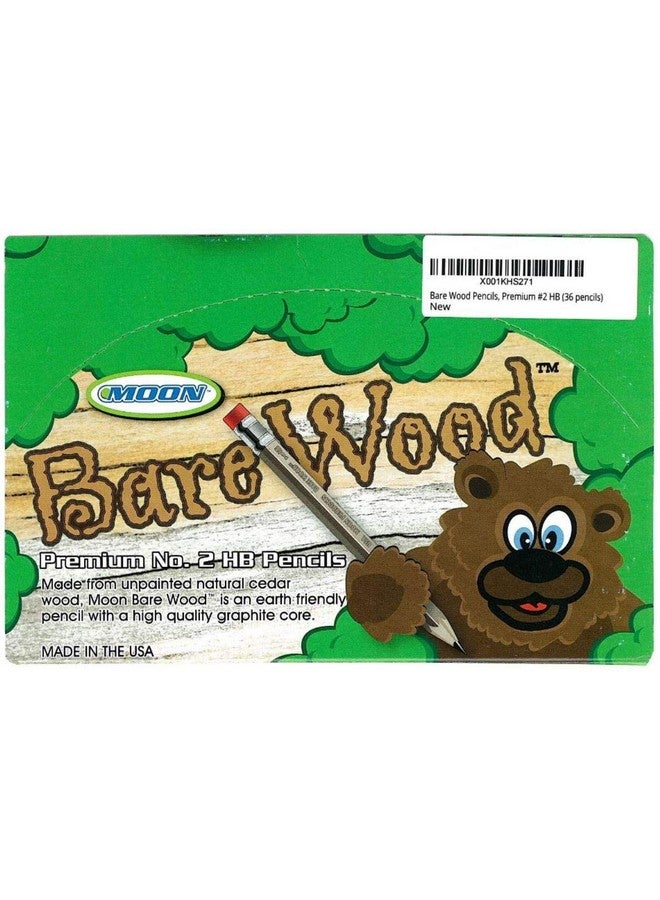 beacon-ridge Moon Products Bare Wood Natural Premium Pencils Number 2 Hb (36 Pencils) - Image 2