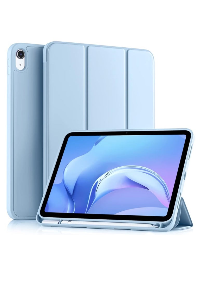 ELTRAZONE Slim Trifold Stand Case for iPad 10th Generation (10.9-Inch, 2022) – Shockproof Protective Cover with Pencil Holder, Auto Sleep/Wake, Soft TPU Back, Lightweight & Durable – Sky Blue - Image 1