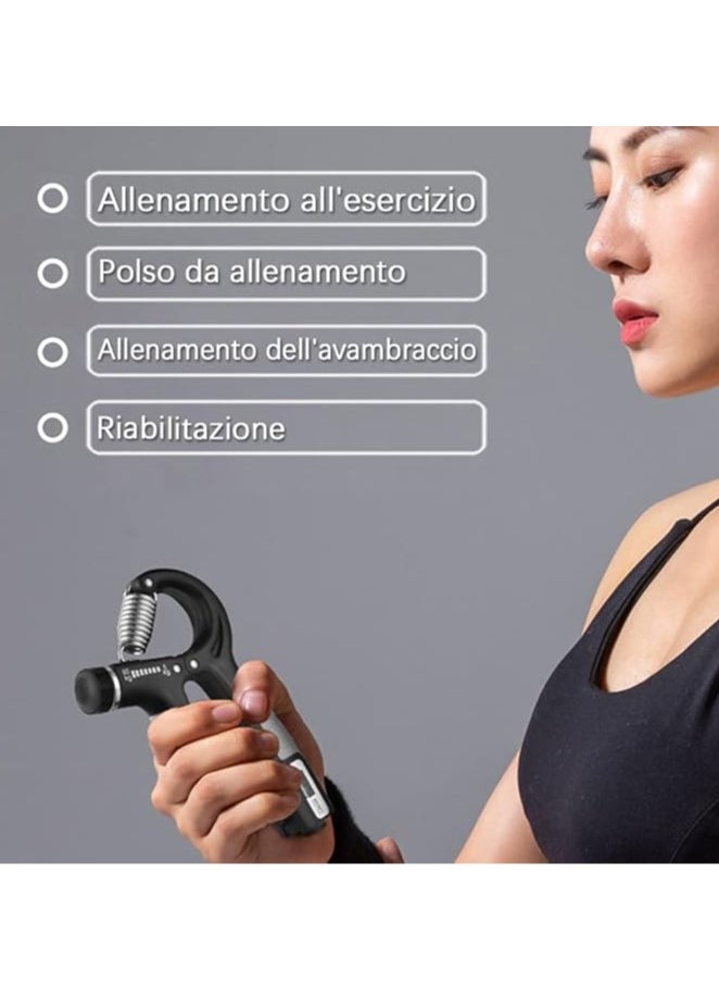 General - Hand grip bar hand grip, 5-60KG adjustable hand training tool, handshake with calculation function, forearm grip for strength training, finger enhancer and wrist rehabilitation - Image 1