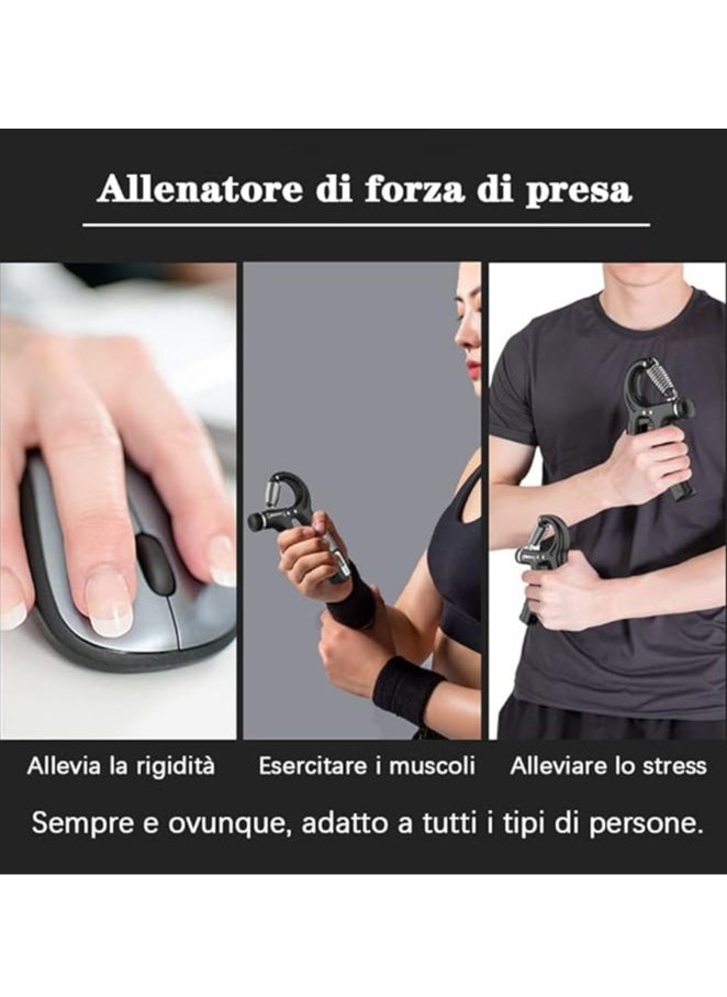 General - Hand grip bar hand grip, 5-60KG adjustable hand training tool, handshake with calculation function, forearm grip for strength training, finger enhancer and wrist rehabilitation - Image 1