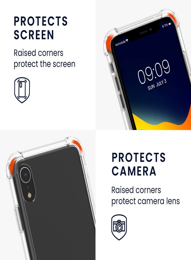 كي دابليو موبايل جراب كروسبودي من kwmobile متوافق مع هاتف Apple iPhone XR - غطاء هاتف شفاف من مادة TPU مع حزام حبل - أسود/شفاف - Image 3
