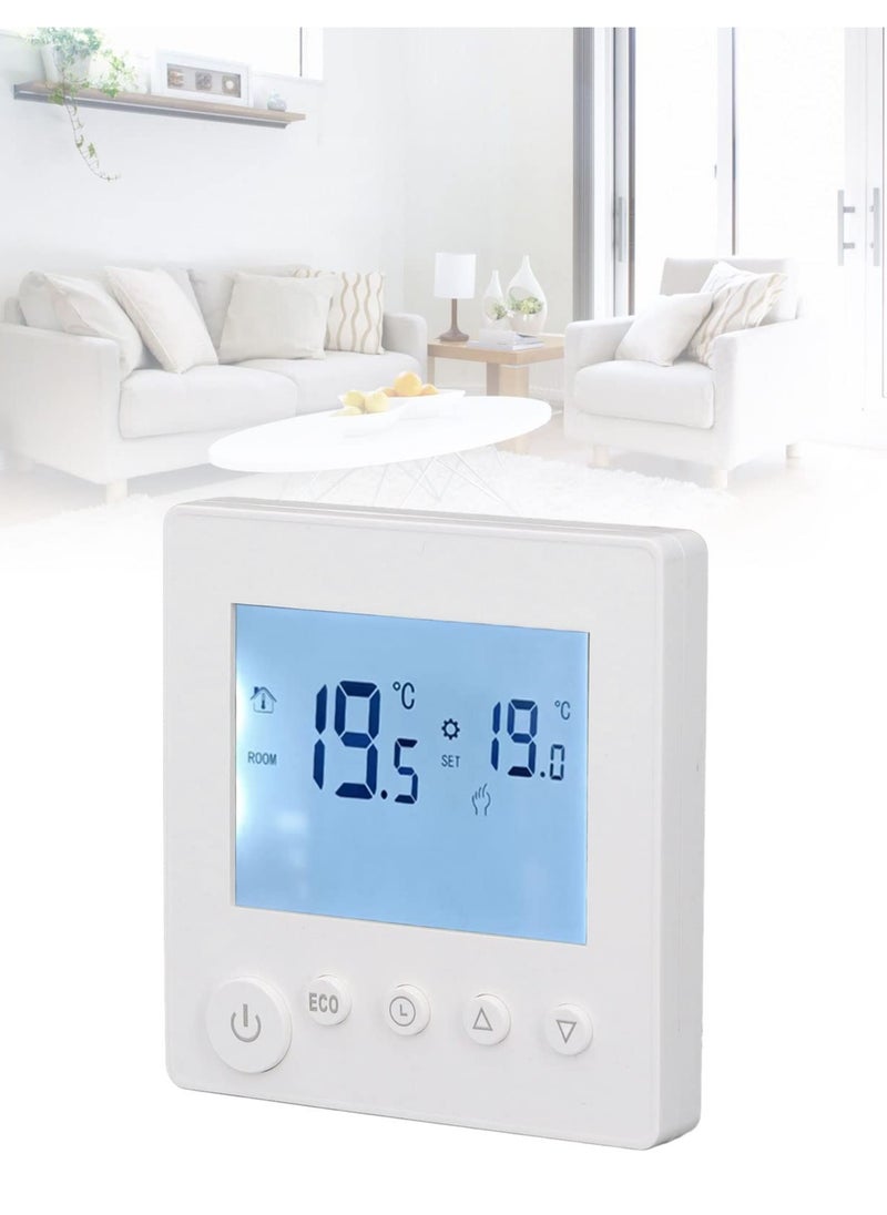 Excefore - منظم حرارة ذكي، منظم حرارة غير قابل للبرمجة بشاشة LCD 16 أمبير للمنزل، منظم حرارة رقمي مع مستشعر درجة حرارة NTC، منظم حرارة مكون من سلكين للتحكم في الحرارة، مثالي للمنزل الذكي - Image 1