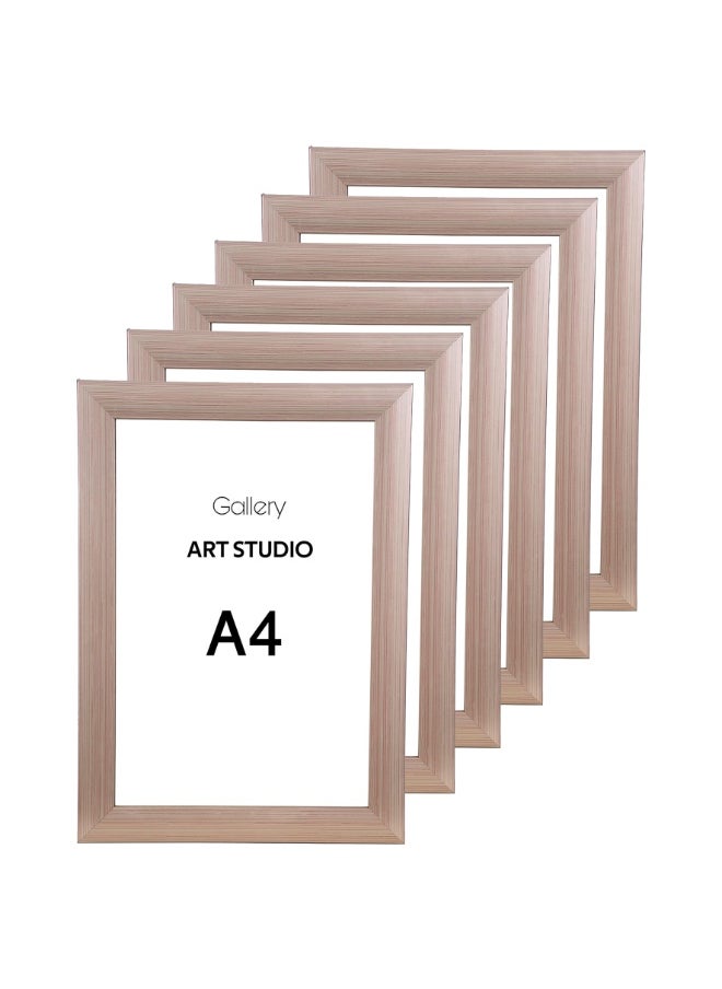 Generic A4 Photo Frame, Wall , 20x30CM(Gold Light)6psc  - Image 1