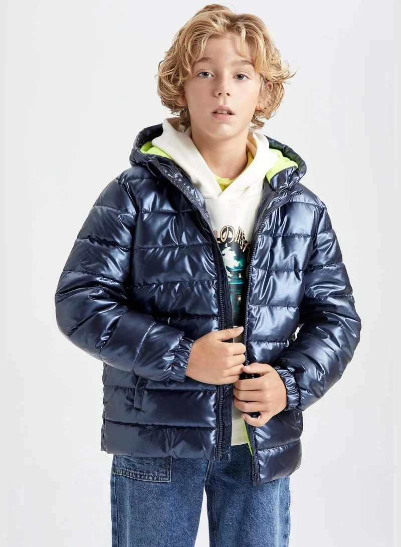 DeFacto Boy Hooded Long Sleeve Jacket