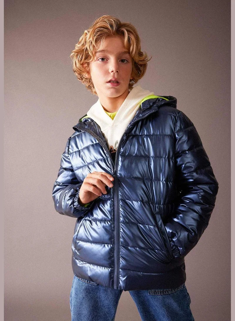 DeFacto Boy Hooded Long Sleeve Jacket