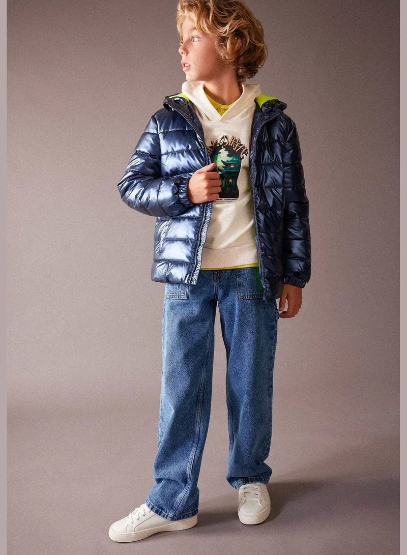 DeFacto Boy Hooded Long Sleeve Jacket