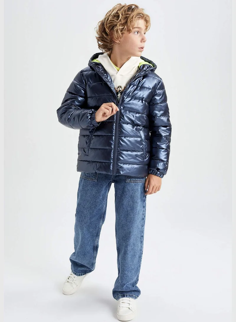 DeFacto Boy Hooded Long Sleeve Jacket