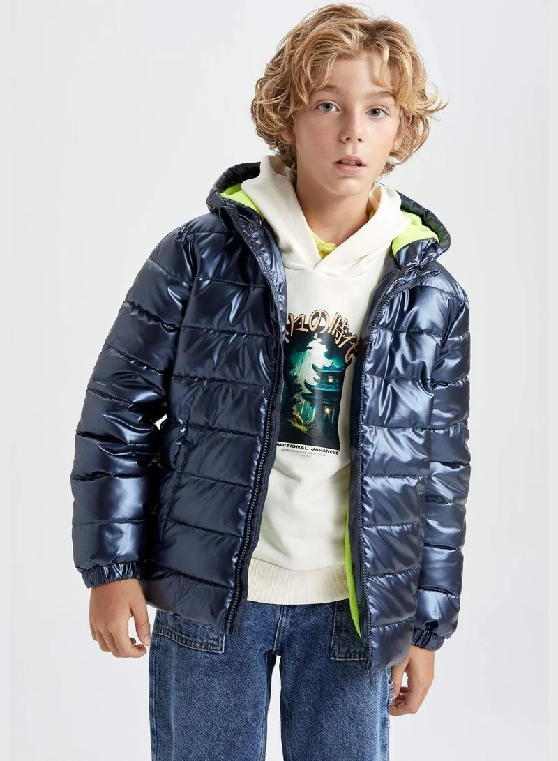 DeFacto Boy Hooded Long Sleeve Jacket