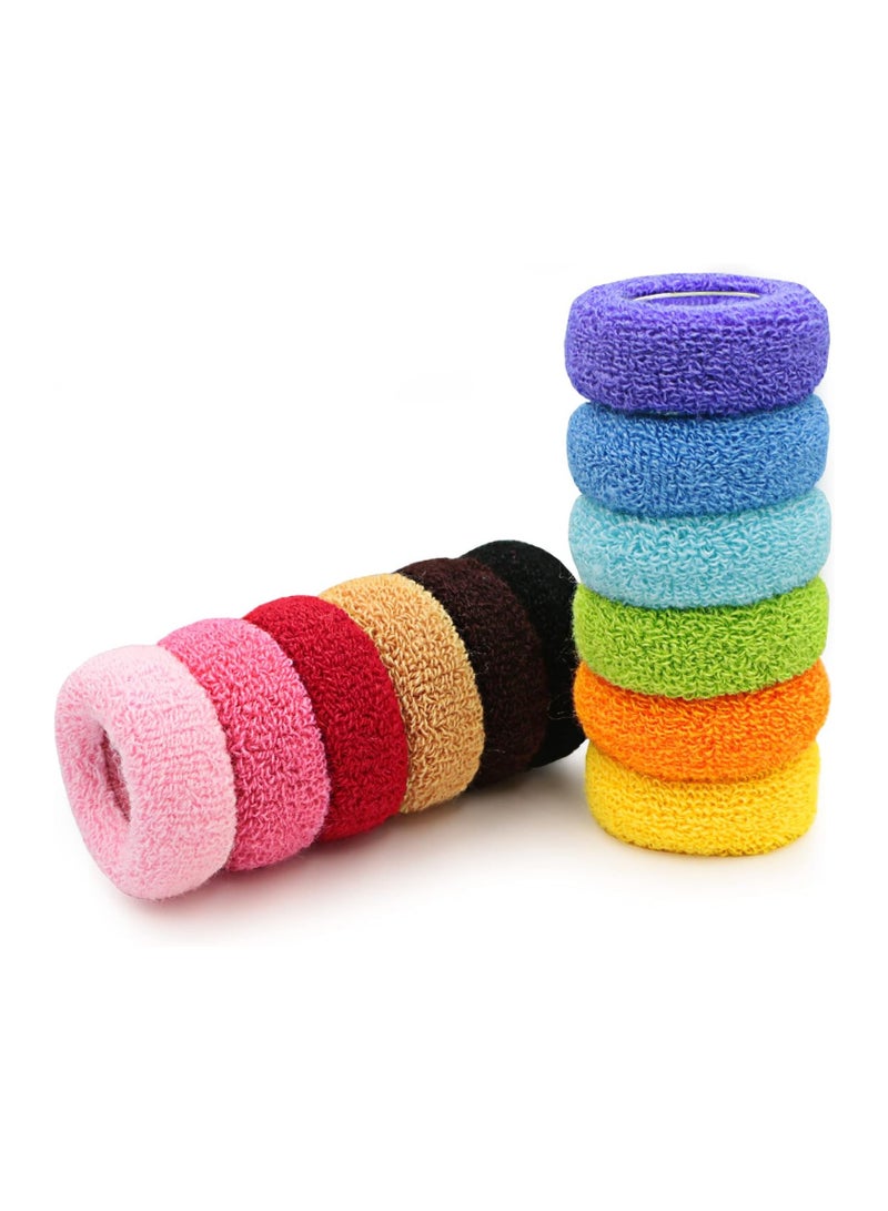STAR BEJA United fashion Large Stretch Hair Ties for Thick 5 cm Width Hair Hair Bands Ponytail Holders Headband Hair Scrunchies 12-Pack - Image 1