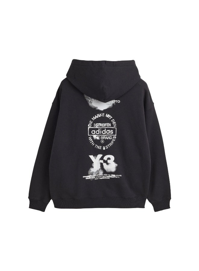 Adidas Gfx Hoodie Black Hooded Sweat Sweatshirts For Unisex - Image 1