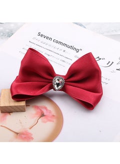 Korean Pink Butterfly Hair Clips for Kids New wine red semi-finished K4-3