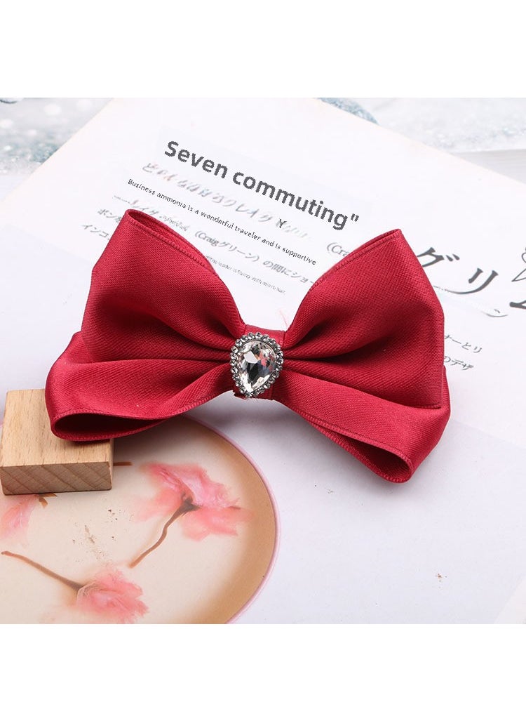 Generic - Korean Pink Butterfly Hair Clips for Kids New wine red semi-finished K4-3 - Image 1