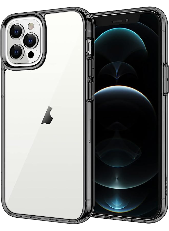Jetech Case Compatible With Iphone 12 Pro Max 6.7-Inch, Shockproof Phone Bumper Cover, Anti-Scratch Clear Back (Black) - Image 1