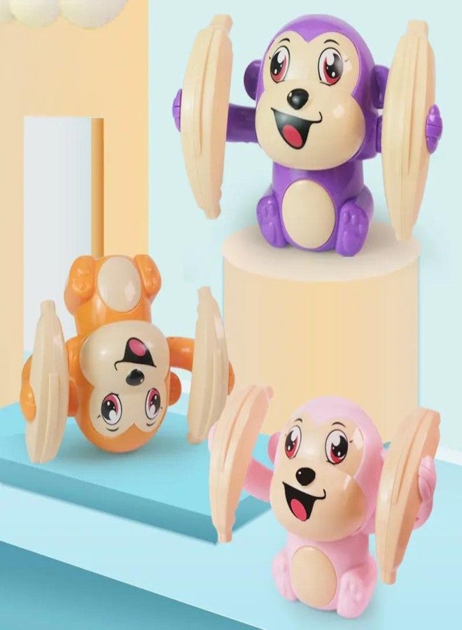 ARTLABEL Dancing Tumbling Rolling Monkey Toy for Kids Babies, Musical Toy with Voice Control Light & Sound Effect (Random Color) - Image 1