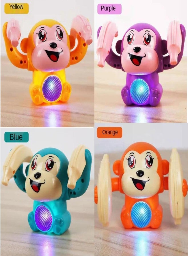 ARTLABEL Dancing Tumbling Rolling Monkey Toy for Kids Babies, Musical Toy with Voice Control Light & Sound Effect (Random Color) - Image 2