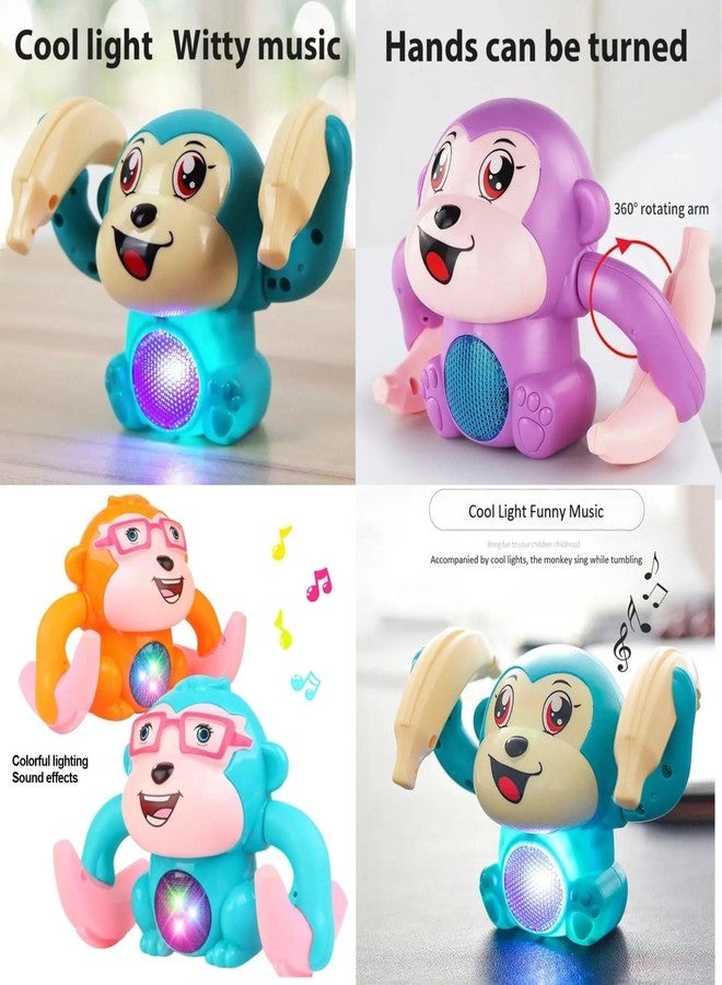 ARTLABEL Dancing Tumbling Rolling Monkey Toy for Kids Babies, Musical Toy with Voice Control Light & Sound Effect (Random Color) - Image 4