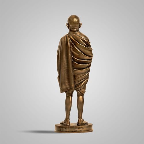 SILAII Mahatma Gandhi Full Figure Sculpture Antique Bronze - Image 5
