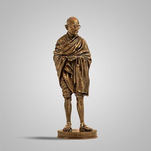 SILAII Mahatma Gandhi Full Figure Sculpture Antique Bronze - Image 3
