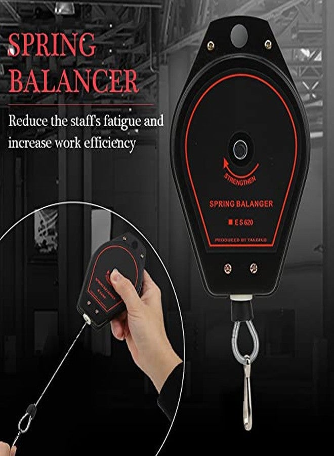 Jectse Spring Balancer, 0.6-2.0 kg Retractable Scale Wire Rope Balancer Tool Holder Hanger, Metal and Rubber Wall Pulley, Prevent Damage to Tools and Improve Working Efficiency, ES620 - Image 2