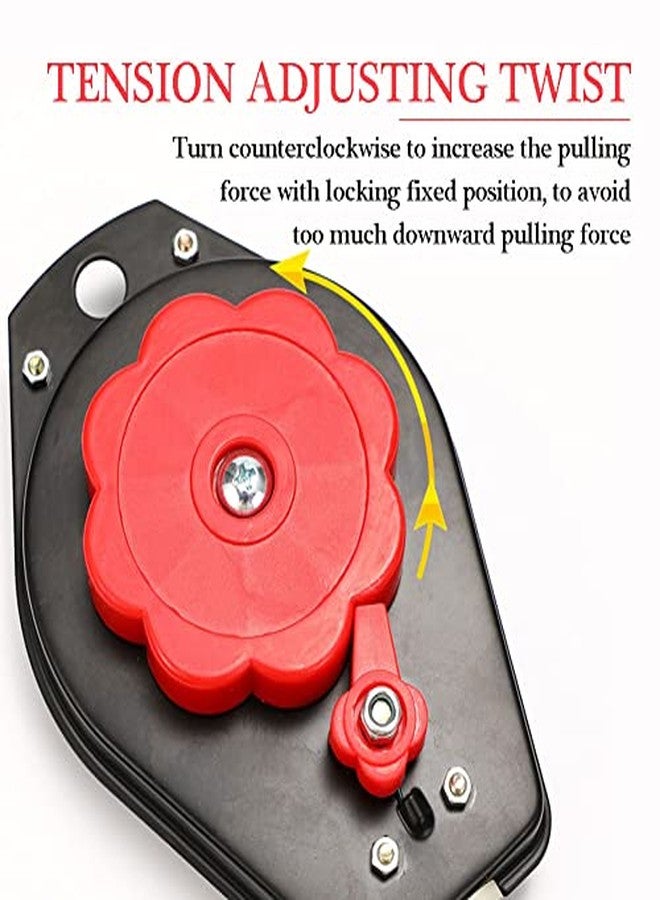 Jectse Spring Balancer, 0.6-2.0 kg Retractable Scale Wire Rope Balancer Tool Holder Hanger, Metal and Rubber Wall Pulley, Prevent Damage to Tools and Improve Working Efficiency, ES620 - Image 3