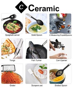 CERAMIC 40 Pcs Cooking Utensils Set Non stick Stainless Steel Handle Kitchen Sets for home And Gifts  - Image 4