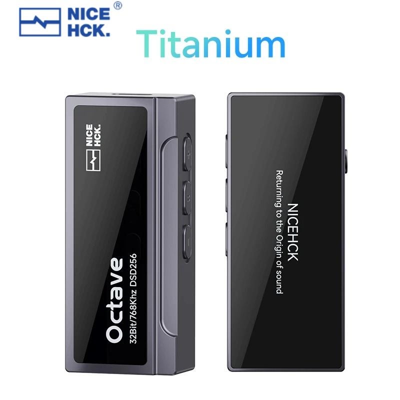 Nicehck Octave Type-C Headphone Amplifier, Lossless Decoding, Es9039q2m DAC 768kHz/32-bit Dsd256, 3.5mm/4.4mm Output, Grey - Image 1