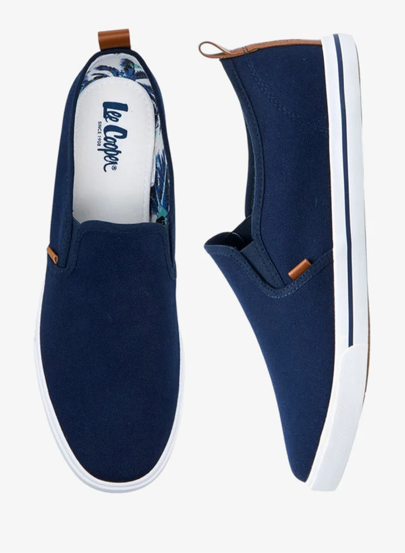 لي كوبر حذاء رجالي سادة سهل الارتداء بشريط سحب