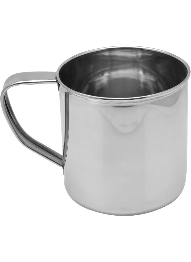 RAJ Raj Stainless Steel Mug with Handle, 10 cm, NM0010, Serving Mug, Water Mug, Tea & Coffee Serveware  - Image 2