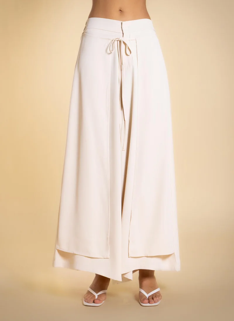 SHAPES FRONT WRAP TROUSERS