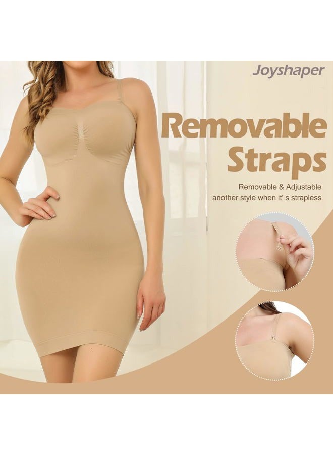 JOYSHAPER Strapless Shapewear Slip for Women Under Dress Full Slips Dress Tummy Control Camisole Body Shaper Seamless - Image 3