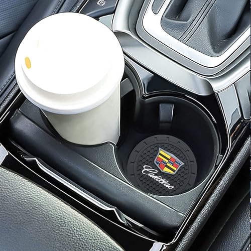XIGRALUCK Car Cup Holder Coaster for, Recessed Silicone Cup Holder Coaster Interior Accessories 2.75in 2Pieces Black - Image 3