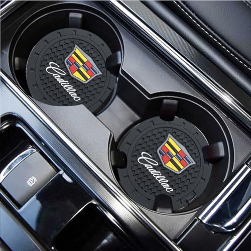 XIGRALUCK Car Cup Holder Coaster for, Recessed Silicone Cup Holder Coaster Interior Accessories 2.75in 2Pieces Black - Image 2