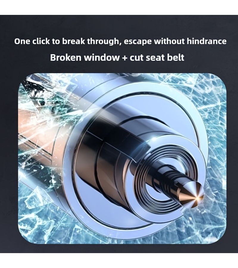 Black Safety Hammer Car Window Breaker Emergency Escape Tool - Image 4