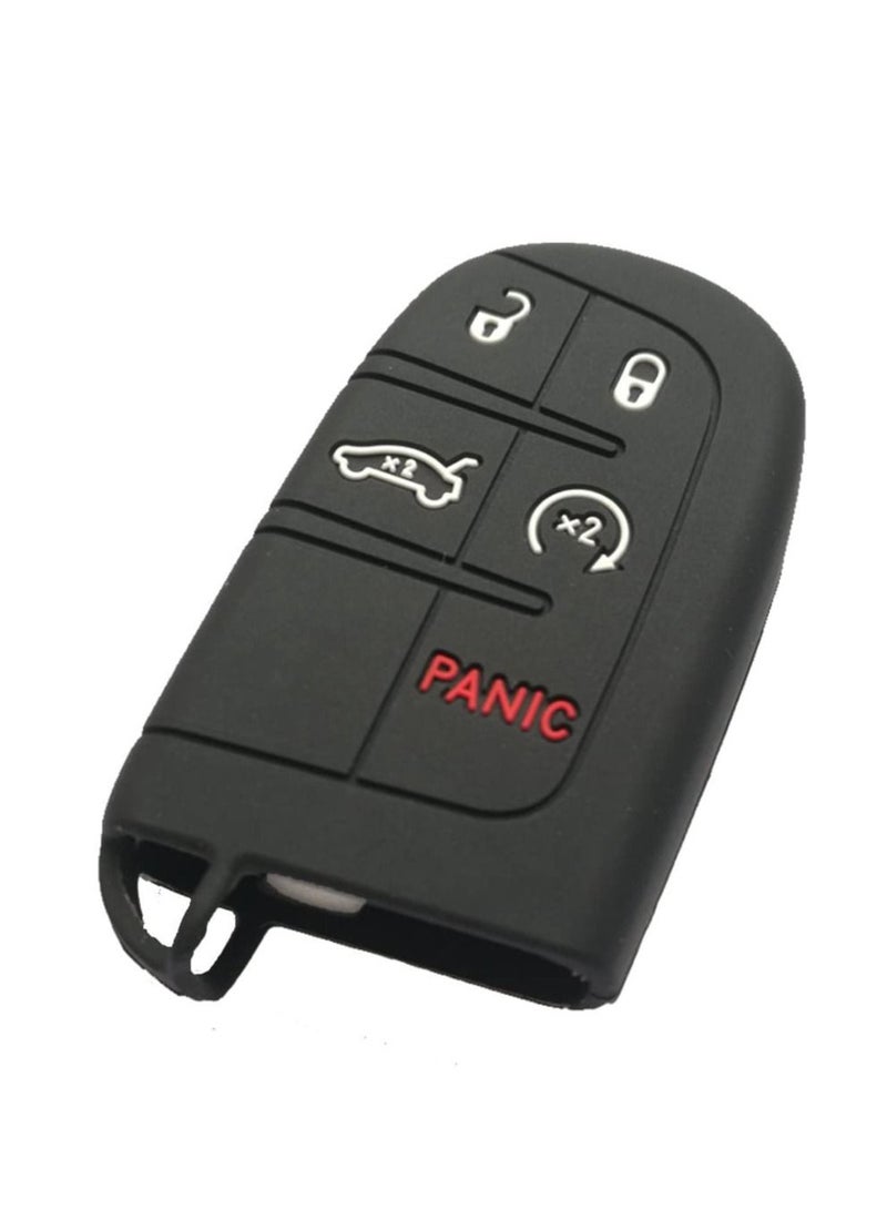 althiqahkey Remote Key Silicone Rubber Keyless Entry Shell Case Fob and Key Skin Cover fit for Jeep Grand Cherokee Chrysler 300 Dodge Durango Charger Challenger Journey - Image 1