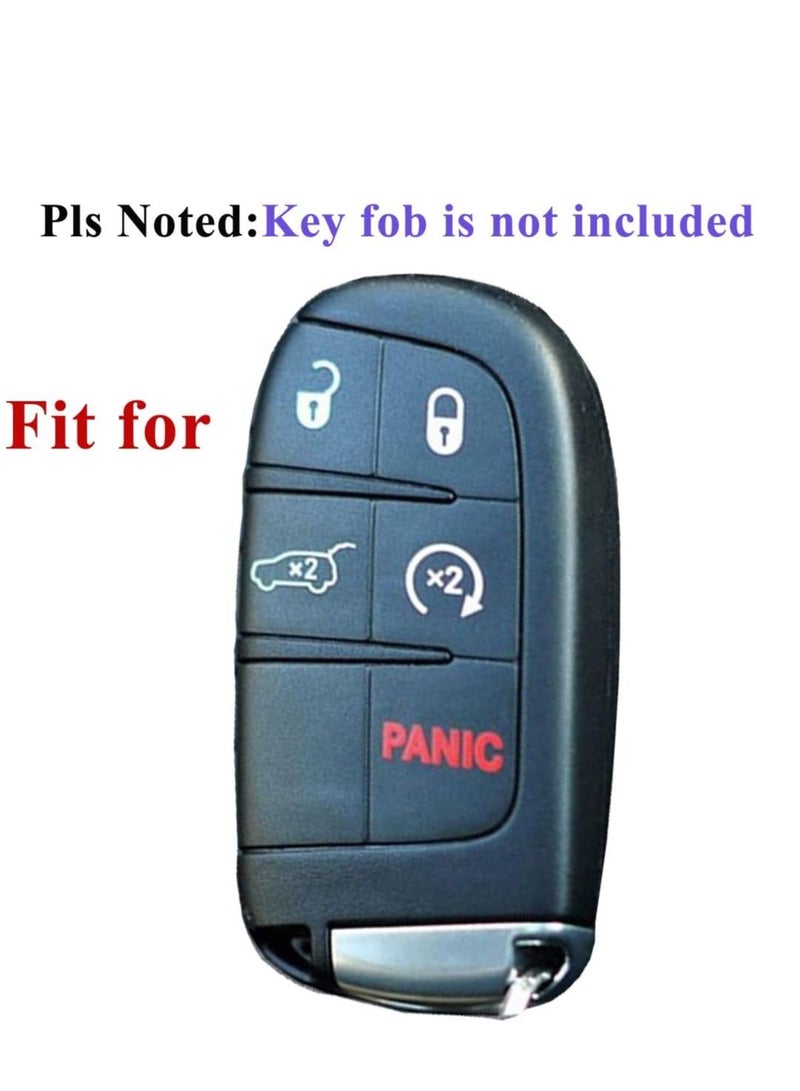 althiqahkey Remote Key Silicone Rubber Keyless Entry Shell Case Fob and Key Skin Cover fit for Jeep Grand Cherokee Chrysler 300 Dodge Durango Charger Challenger Journey - Image 2