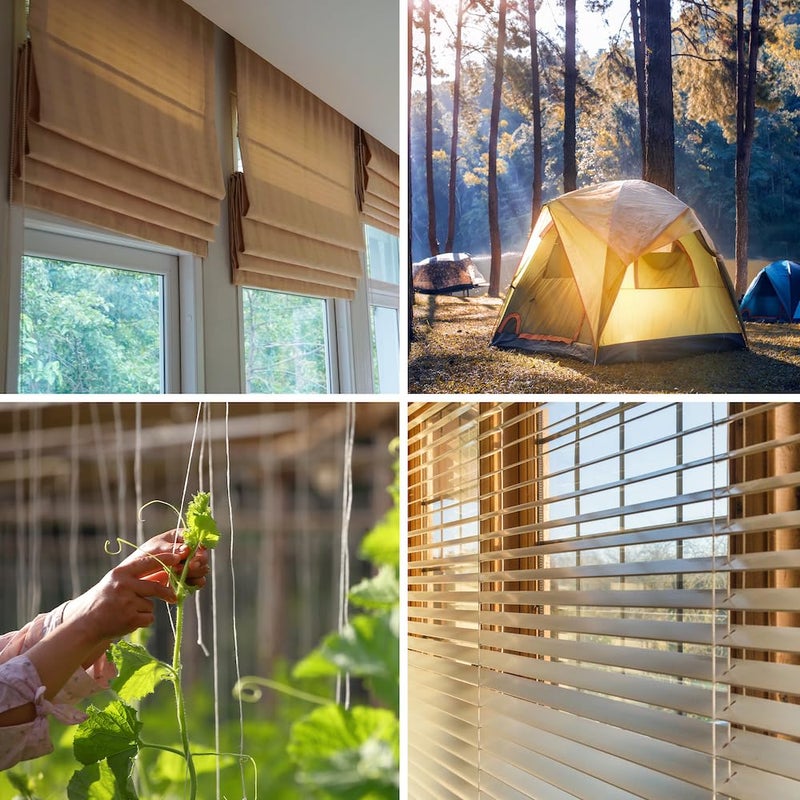 Mandala Crafts 2mm Tan Blind Strings Lift Shade Cord - 109 Yards Braided Nylon Cord for Roman Shades, Curtain String, and Blinds Repair or Replacement - Image 5