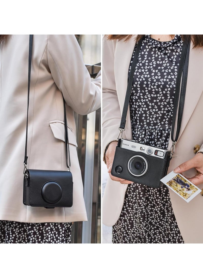 Instax Vintage PU Leather Protective Case for Fuji Instax Mini EVO Instant Camera - Image 3