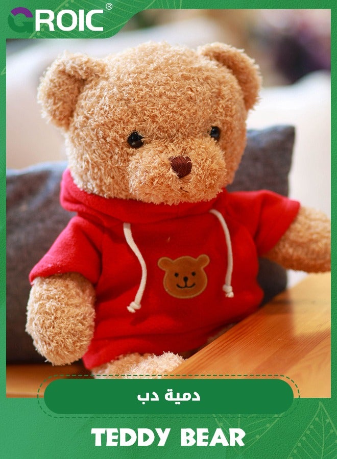 GROIC 30cm Bears Stuffed Animal Soft Plush Toys with 7 different hoodies,sweaters,Cute Bear Small Shaggy Bear with Hoodie Bow Tie for Kids,Stuffed Bears Plush Dolls Party Favors - Image 3
