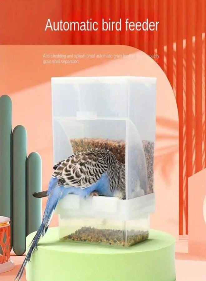VAYINATO Petzlifeworld Anti Spill White Cage Fitting Plastic Feeder for Birds 500Ml, Medium - Image 3