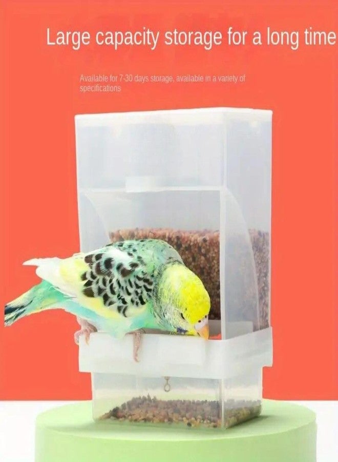 VAYINATO Petzlifeworld Anti Spill White Cage Fitting Plastic Feeder for Birds 500Ml, Medium - Image 5
